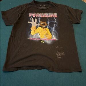 Vintage Black Powerline Graphic T-Shirt (minor stain)